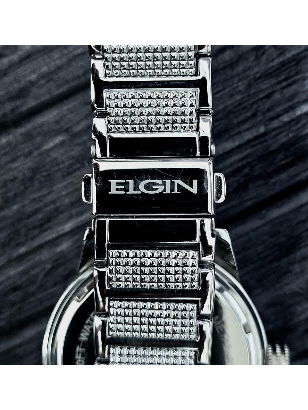 Rare Diamond Paved Bezel Mens Watch Elgin Authorized Dealer - Picture 12 of 13